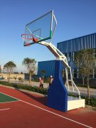 荊州移動箱式籃球架完工 